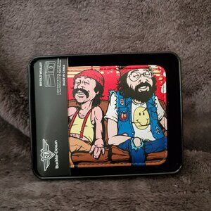 Buckle Down Cheech N Chong Stoned Lounge Pose Bifold Wallet with Tin